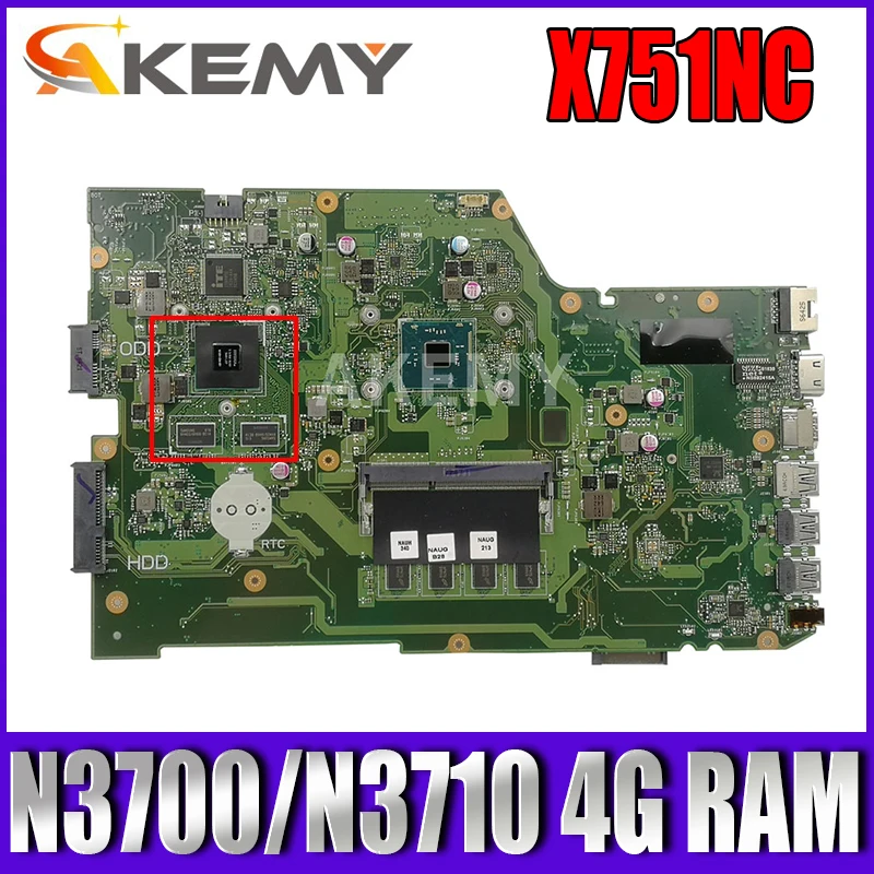 New X751NV Laptop motherboard for ASUS X751N X751NV X751NC original mainboard Pentium N3700/N3710 CPU GT920MX-2GB 4GB-RAM
New X751NV Laptop motherboard for ASUS X751N X751NV X751NC original mainboard Pentium N3700/N3710 CPU GT920MX-2GB 4GB-RAM