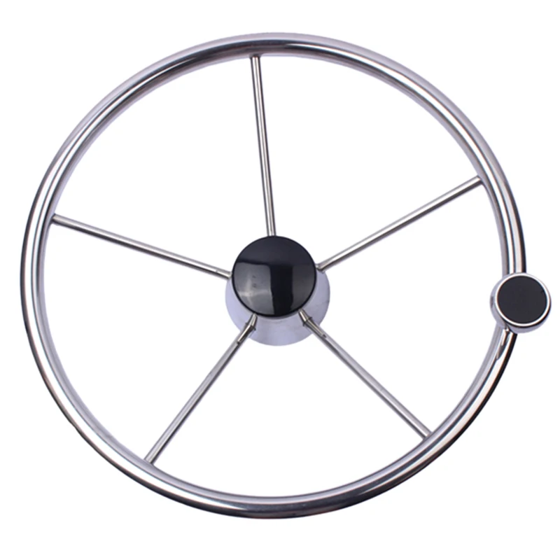 13-1/2 inch Boat Steering Wheel Stainless 5 Spoke 25 Degree with Knob Heavy Duty Marine Boat Accessories Marine for Marine Yacht
13-1/2 inch Boat Steering Wheel Stainless 5 Spoke 25 Degree with Knob Heavy Duty Marine Boat Accessories Marine for Marine Yacht