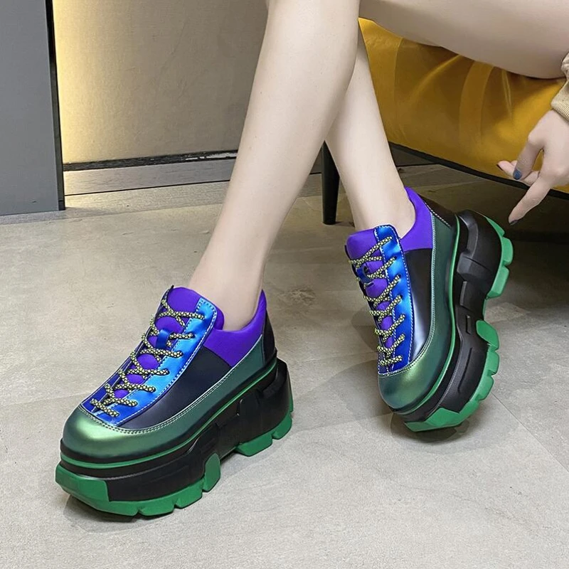 Women Chunky Sneakers Fashion Thick Bottom Female Casual Leather Dad Shoes Lace Up Platform Vulcanized Zapatillas Mujer
Women Chunky Sneakers Fashion Thick Bottom Female Casual Leather Dad Shoes Lace Up Platform Vulcanized Zapatillas Mujer
