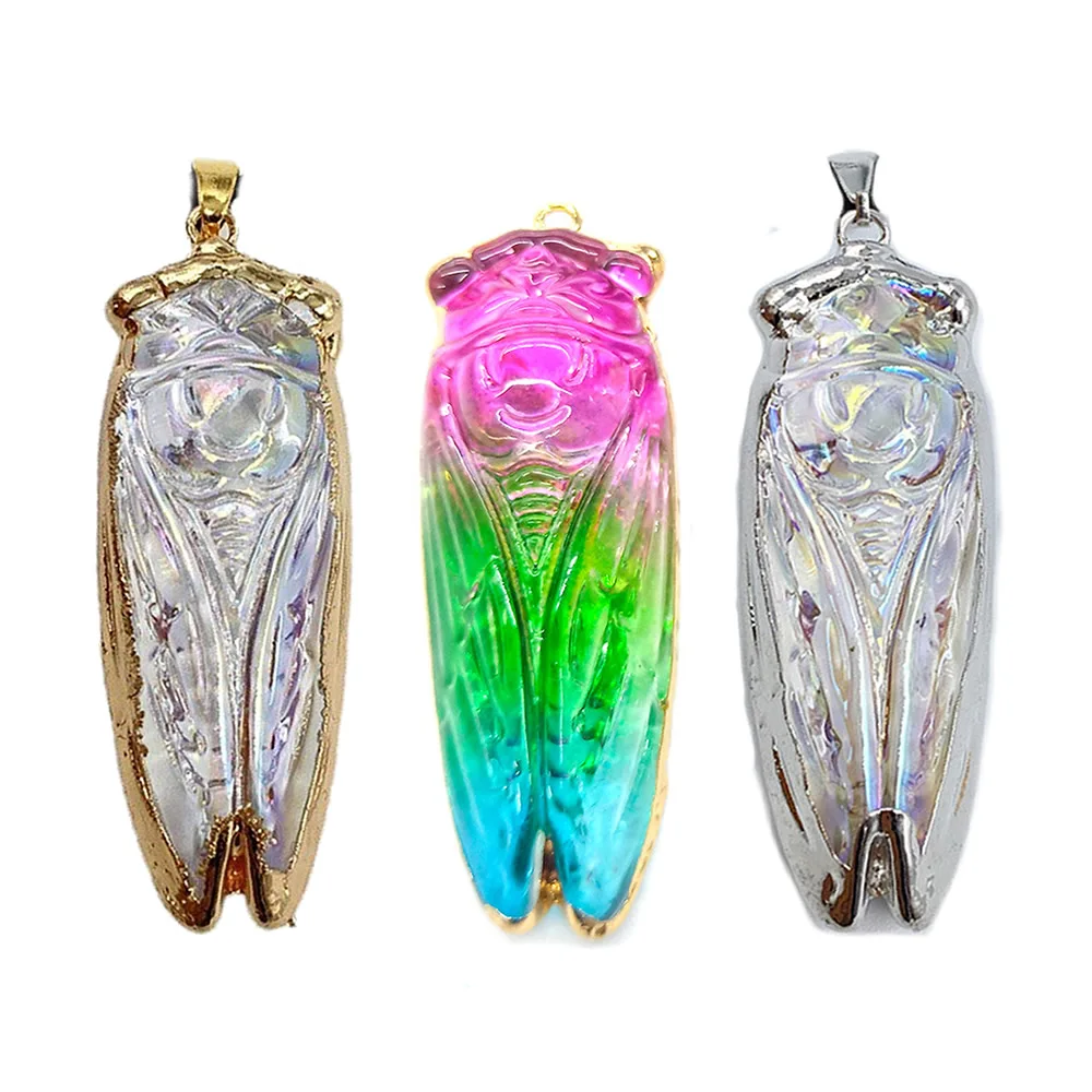 Synthetic Crystal Colorful Cicada Pendant Gradient Moth Pendant Color Known Necklace DIY Necklac Sweater Chain Jewelry Accessory
Synthetic Crystal Colorful Cicada Pendant Gradient Moth Pendant Color Known Necklace DIY Necklac Sweater Chain Jewelry Accessory