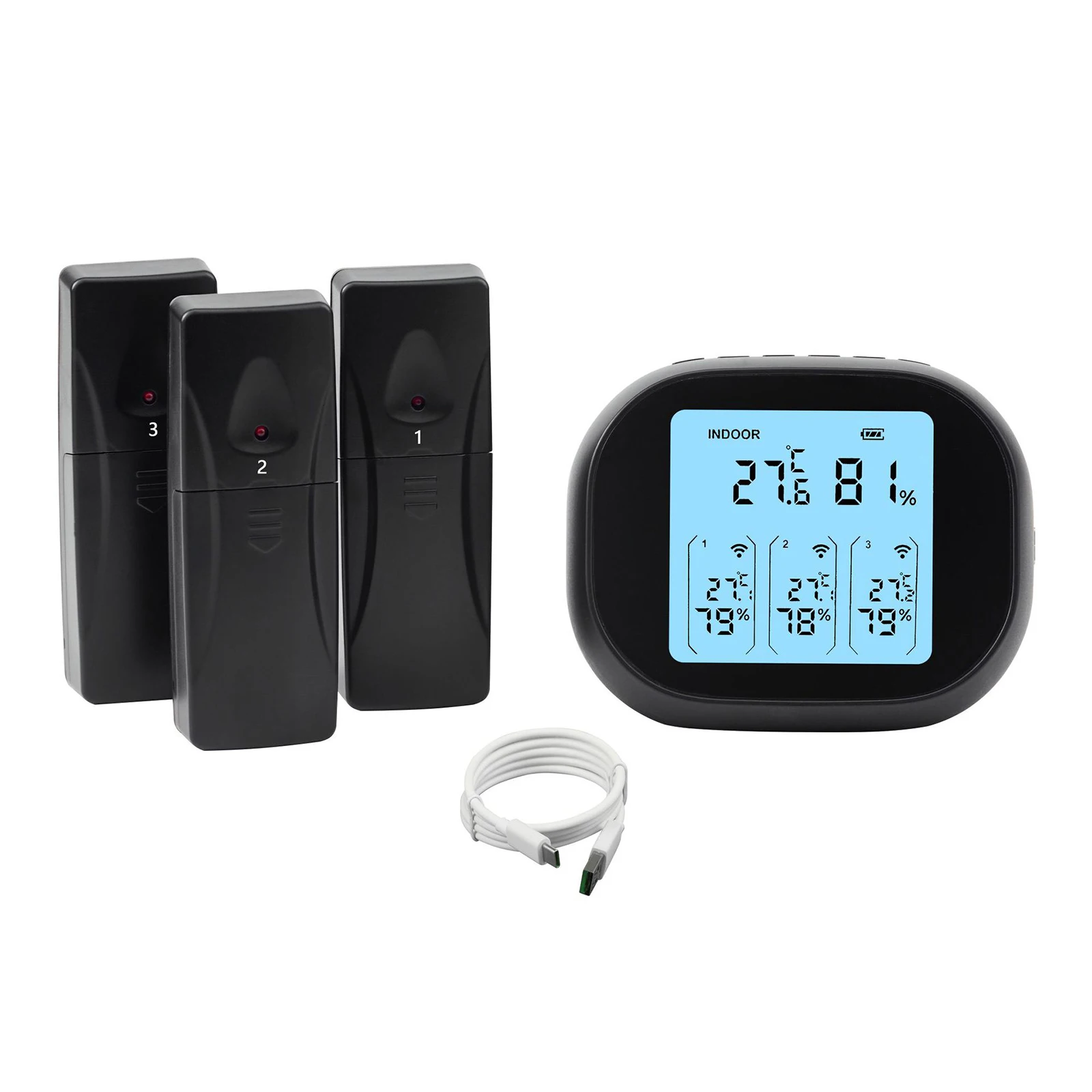Wireless Thermometer LCD Digital Thermometer Meter with 3pcs Sensor Refrigerator Thermometer Home Indoor Outdoor
Wireless Thermometer LCD Digital Thermometer Meter with 3pcs Sensor Refrigerator Thermometer Home Indoor Outdoor