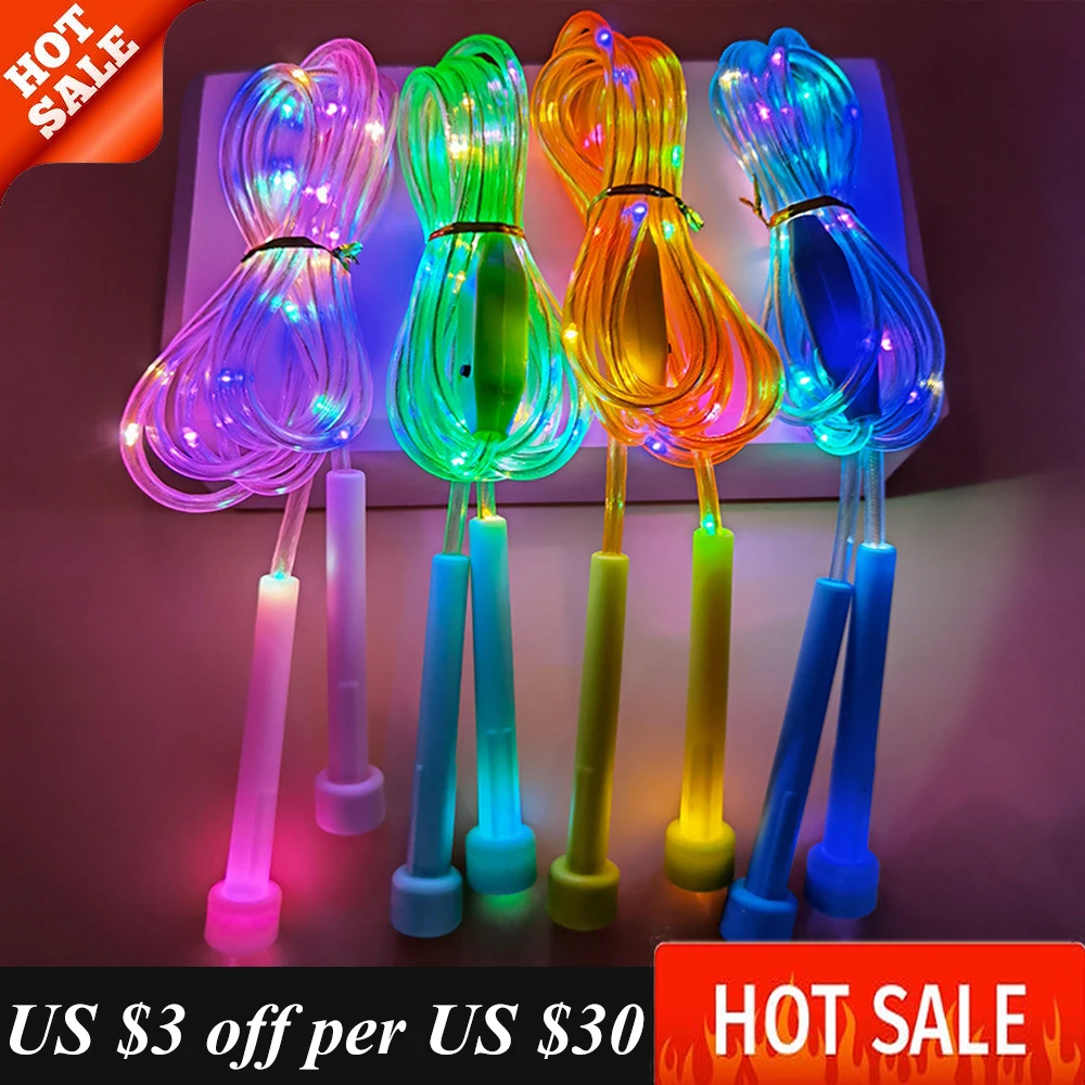 Children'S Luminous Jump Rope 2.8m Speed Skipping Rope Weight Loss Children Sports Portable Fitness Equipment Kids Men Women Gym 
Children'S Luminous Jump Rope 2.8m Speed Skipping Rope Weight Loss Children Sports Portable Fitness Equipment Kids Men Women Gym