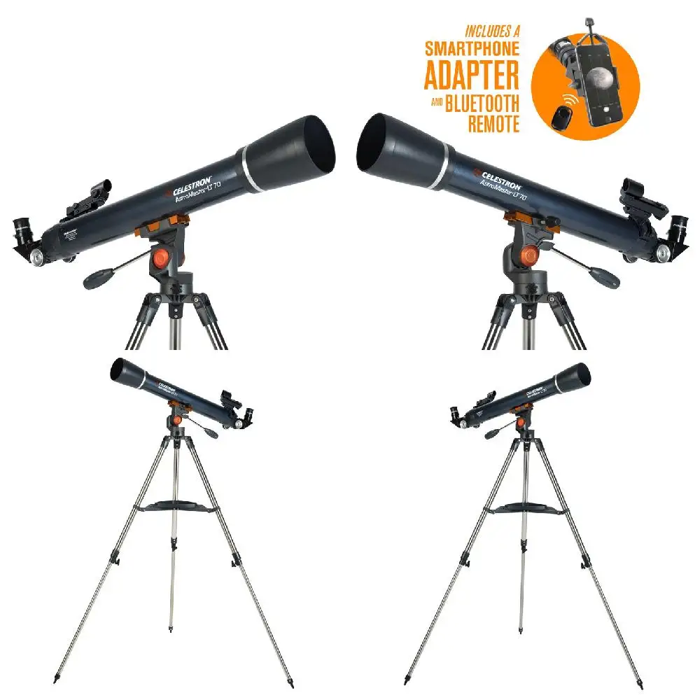 op Acquire Clear Extensive Celestial Views. Elegant 70AZ LT Refractor Telescope Kit with Remote, Smartphone Adapter, Bonus Exten
op Acquire Clear Extensive Celestial Views. Elegant 70AZ LT Refractor Telescope Kit with Remote, Smartphone Adapter, Bonus Exten