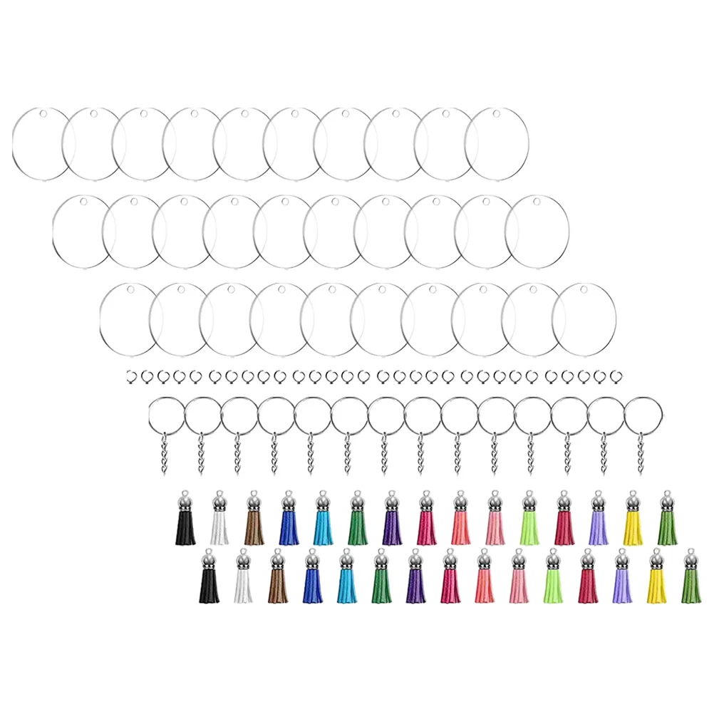 Set Key Ring Chain Tassels Portable Blank Keychain Clear Pendant DIY Blanks Decorative Acrylic Keychains
Set Key Ring Chain Tassels Portable Blank Keychain Clear Pendant DIY Blanks Decorative Acrylic Keychains