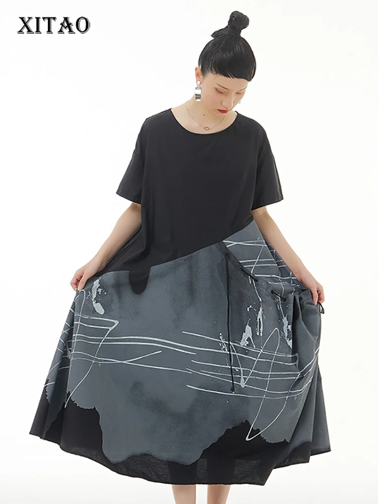 XITAO Casual Loose Dress Asymmetrical Patchwork Draw String Pocket Fashion Vintage Print Splicing Hem Summer New Women WMD0543
XITAO Casual Loose Dress Asymmetrical Patchwork Draw String Pocket Fashion Vintage Print Splicing Hem Summer New Women WMD0543