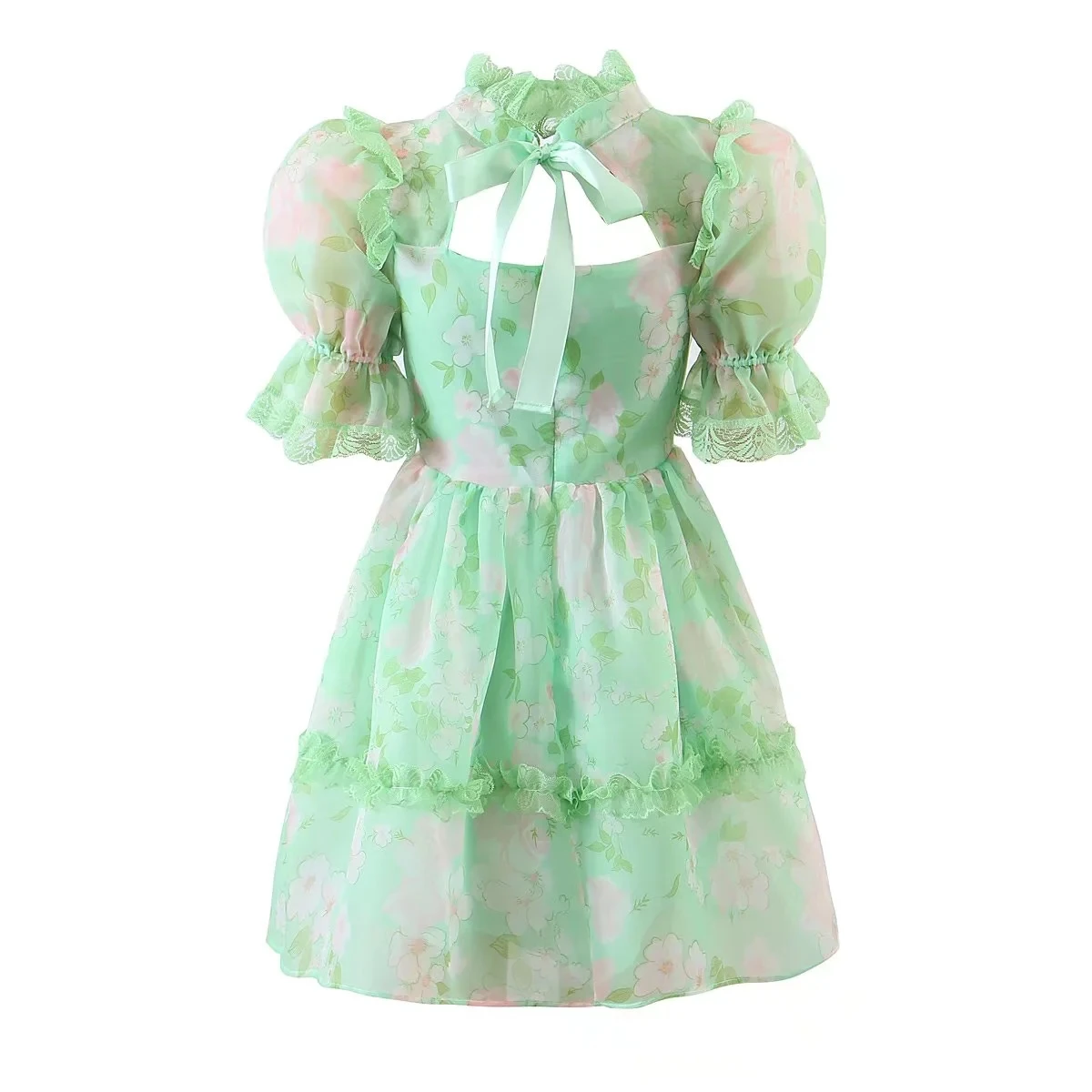 Jenny&Dave Summer Fashion Elegant Mini Dress French Style Retro Floral Print Lace Splicing Organza Sexy Party Dress Women
Jenny&Dave Summer Fashion Elegant Mini Dress French Style Retro Floral Print Lace Splicing Organza Sexy Party Dress Women