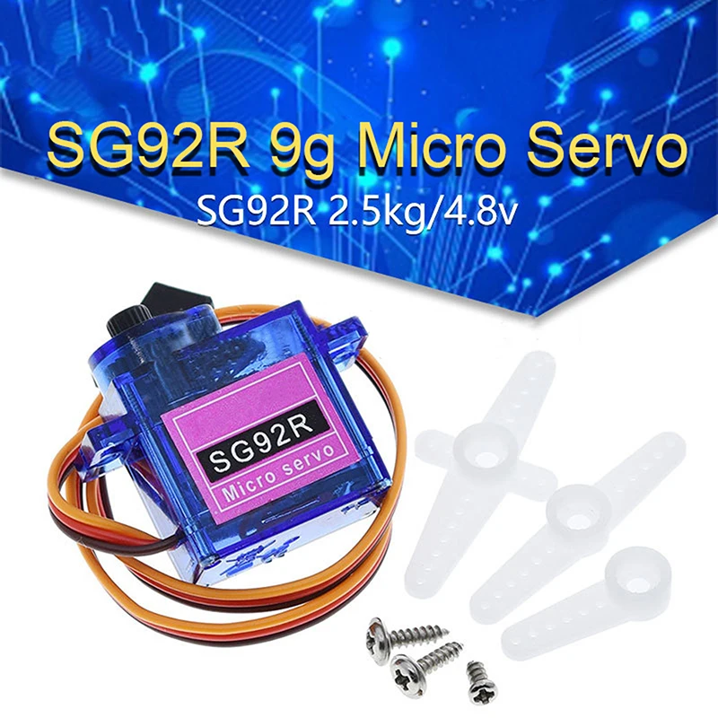 1pc High Quality SG92R 9G Mini Micro Servo 9g 2.5kg / 4.8V for RC Airplane Helicopter Car Boat
1pc High Quality SG92R 9G Mini Micro Servo 9g 2.5kg / 4.8V for RC Airplane Helicopter Car Boat