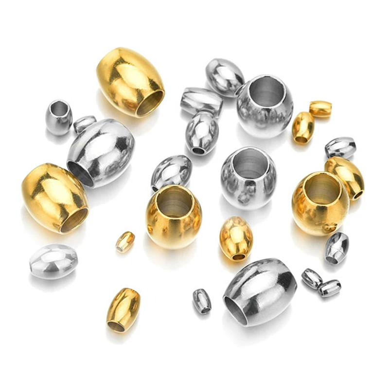 20pcs/lot Stainless Steel Spacer Beads Oval Shape Charm Loose Beads for Jewelry Making DIY Bracelets Necklace Findings Supplies
20pcs/lot Stainless Steel Spacer Beads Oval Shape Charm Loose Beads for Jewelry Making DIY Bracelets Necklace Findings Supplies