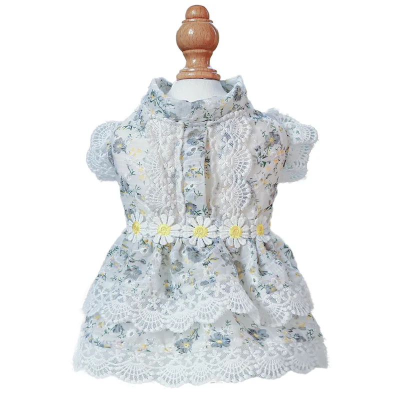 Floral Pet Princess Dress Summer Spring Cat Fashion Yarn Skirt Cotton Suspender Pet Clothing Cute Designer Vest for Summer
Floral Pet Princess Dress Summer Spring Cat Fashion Yarn Skirt Cotton Suspender Pet Clothing Cute Designer Vest for Summer