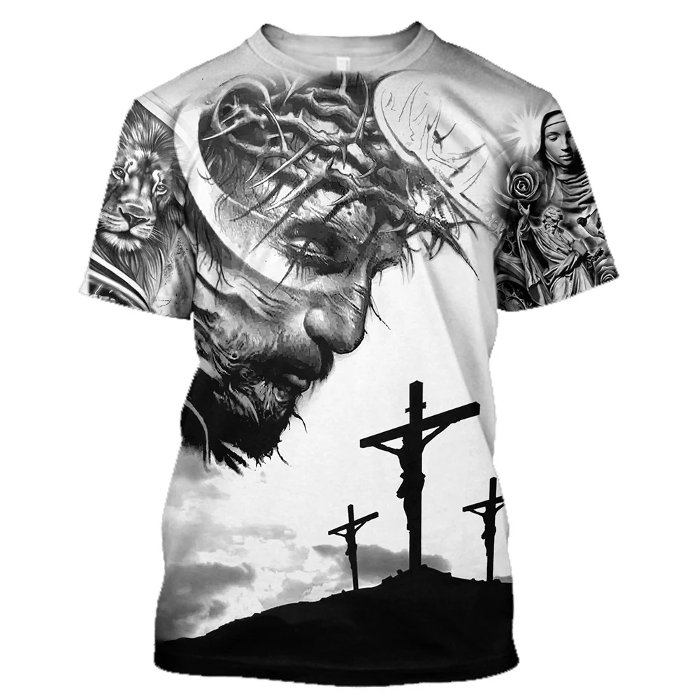 Christian Catholic Jesus 3D Print Men's T-Shirt Summer Easter Day O-Neck Short Sleeve Casual Style Men Clothing Large Size Tops
Christian Catholic Jesus 3D Print Men's T-Shirt Summer Easter Day O-Neck Short Sleeve Casual Style Men Clothing Large Size Tops
