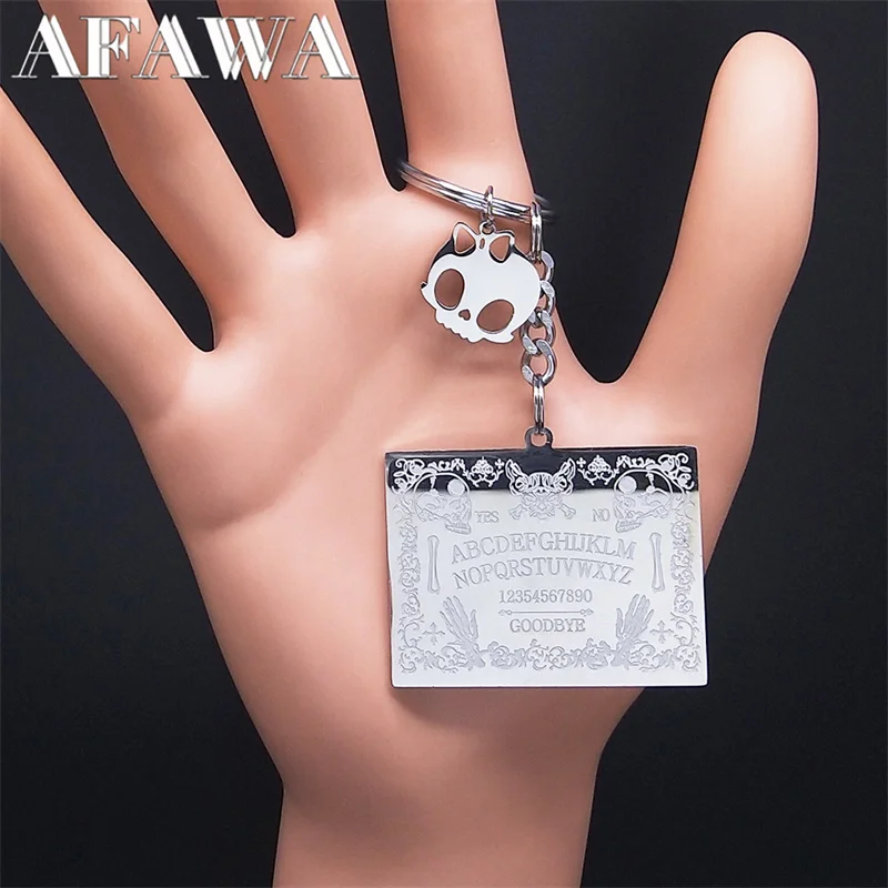 Ouija Planchette Stainless Steel Key Chain Silver Color Magic Keychain Divination Metaphysical Jewelry llaveros para mujer K2222
Ouija Planchette Stainless Steel Key Chain Silver Color Magic Keychain Divination Metaphysical Jewelry llaveros para mujer K2222