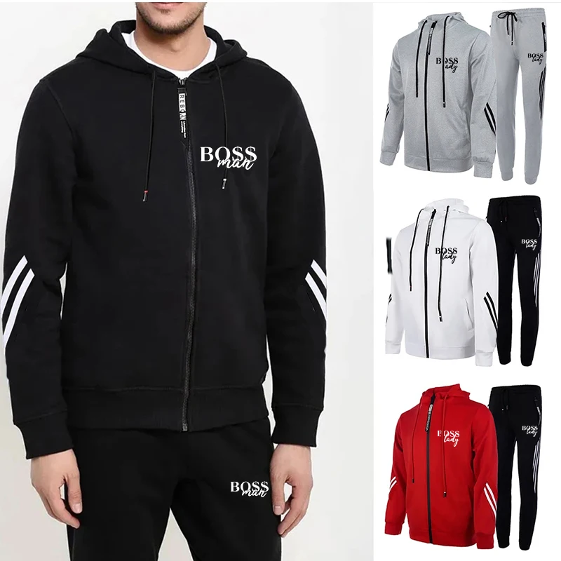 Outdoor fashion printed zipper jacket Jogging tracksuit for men and women quilted suit men's zipper hoodie sweatpants
Outdoor fashion printed zipper jacket Jogging tracksuit for men and women quilted suit men's zipper hoodie sweatpants