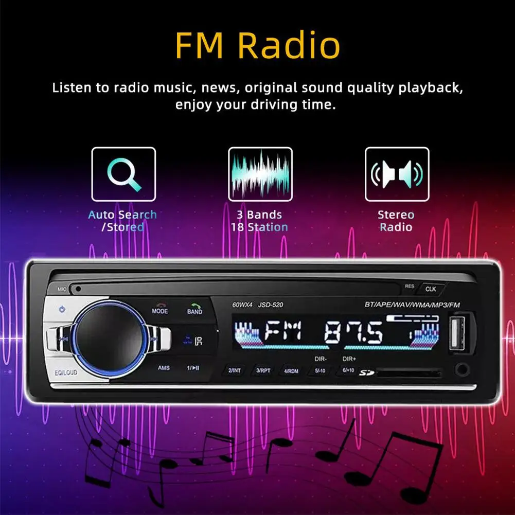 Автомобильный mp3-плеер, FM-радио тюнер со стандартным сегментом, отображает зарядку AUX, беспроводной USB-вход, колесо, рулевое управление, с функцией дистанционного управления M7I1
Автомобильный mp3-плеер, FM-радио тюнер со стандартным сегментом, отображает зарядку AUX, беспроводной USB-вход, колесо, рулевое управление, с функцией дистанционного управления M7I1
