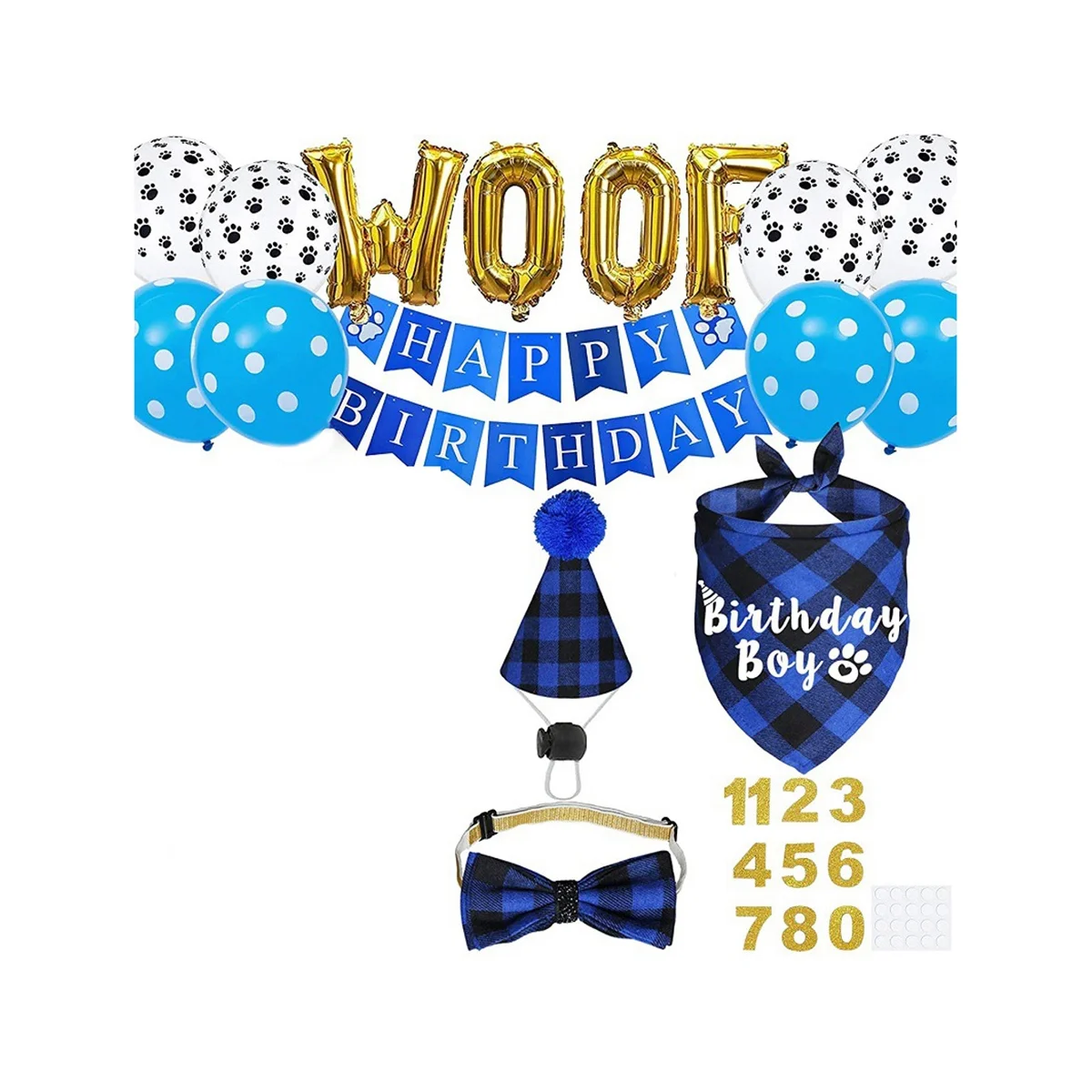 Dog Birthday Party Supplies Number Cats Birthday Banner Balloons Woof Balloons for Dog Birthday Decorations
Dog Birthday Party Supplies Number Cats Birthday Banner Balloons Woof Balloons for Dog Birthday Decorations