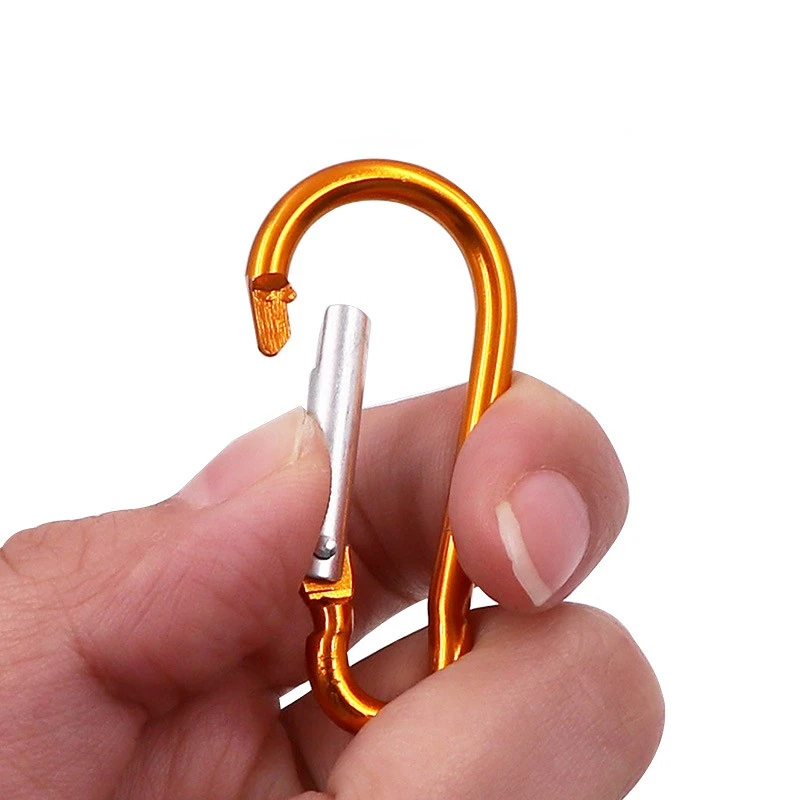 Carabiner Keychain Alluminum D-ring Buckle Spring Carabiner Snap Hook Clip Keychains Outdoor Camping Daily Use 
Carabiner Keychain Alluminum D-ring Buckle Spring Carabiner Snap Hook Clip Keychains Outdoor Camping Daily Use