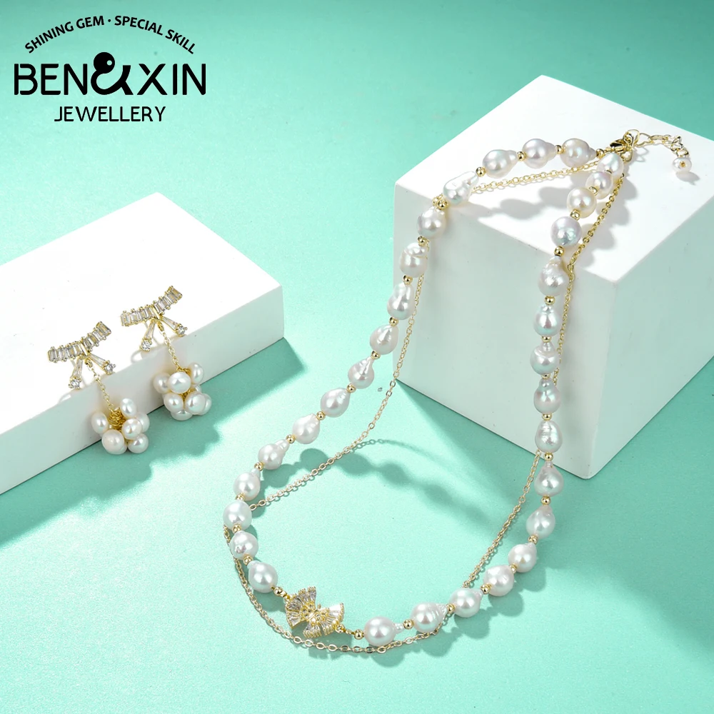 2022 New Butterfly Freshwater Pearl Jewelry Set Exquisite 5A Zircon Earrings French Romantic Women Jewelry Necklace Mother Gift
2022 New Butterfly Freshwater Pearl Jewelry Set Exquisite 5A Zircon Earrings French Romantic Women Jewelry Necklace Mother Gift