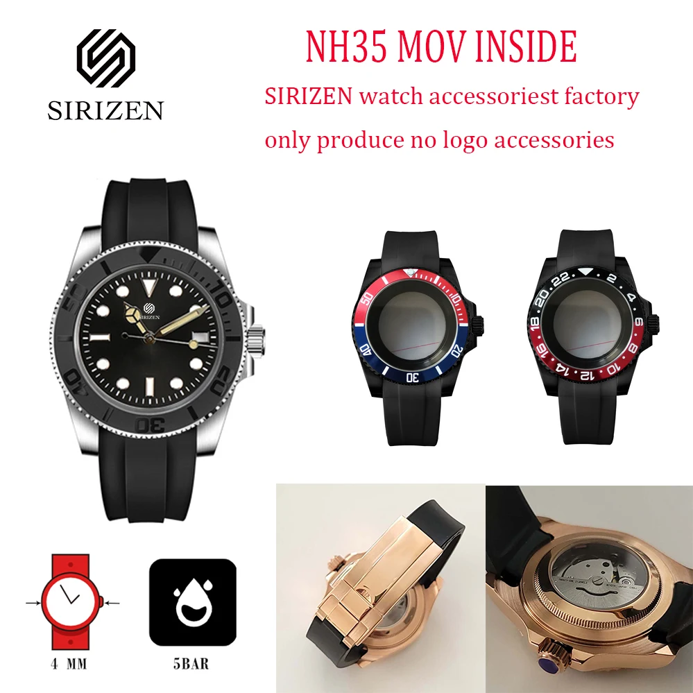 SIRIZEN Watch Accessories Set Including Hands Strap Case Dial Fit NH35 Automatic Men's Watch Transparent Case 40MM Wristwatch
SIRIZEN Watch Accessories Set Including Hands Strap Case Dial Fit NH35 Automatic Men's Watch Transparent Case 40MM Wristwatch