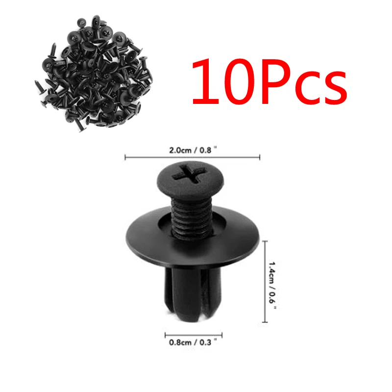 10Pcs 8mm Hole Auto Rivet Fastener Black Universal Plastic Car Door Bumper Fender Bumper Fixed Clips Accessories
10Pcs 8mm Hole Auto Rivet Fastener Black Universal Plastic Car Door Bumper Fender Bumper Fixed Clips Accessories