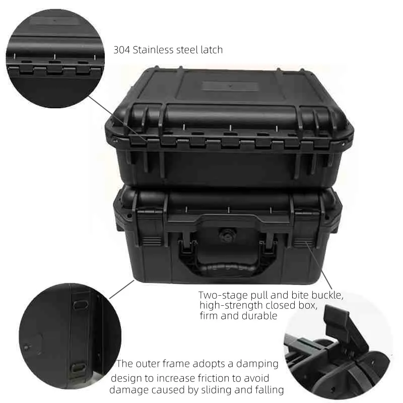 Waterproof ToolBox Plastic Safety Equipment Instrument Case Portable Tool Box Impact Resistant Tool Case Cut Foam Multi-size
Waterproof ToolBox Plastic Safety Equipment Instrument Case Portable Tool Box Impact Resistant Tool Case Cut Foam Multi-size