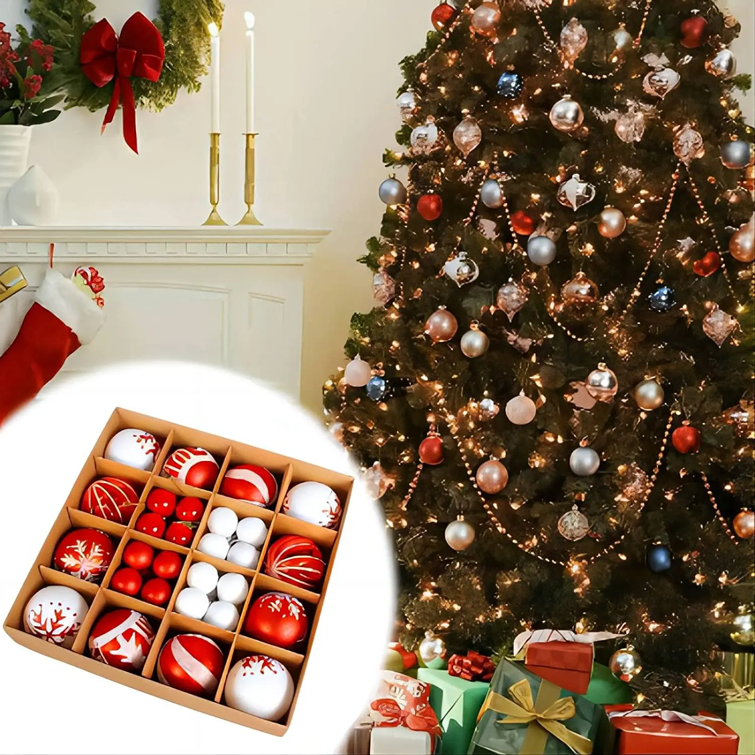 Chicinlife 44pcs 6cm Christmas Tree Hanging Ball Christmas Tree Decoration Home Christmas Party Decoration xmas Balls Ornament
Chicinlife 44pcs 6cm Christmas Tree Hanging Ball Christmas Tree Decoration Home Christmas Party Decoration xmas Balls Ornament