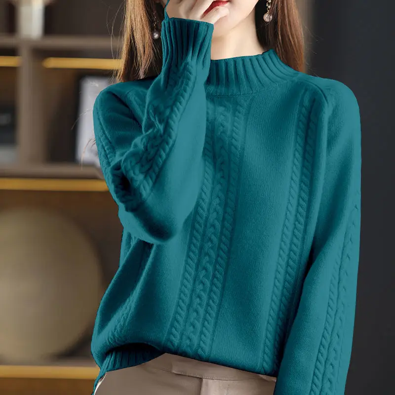 Fashion Solid Color Knitted Korean Sweaters Women's Clothing 2022 Autumn Loose New Casual Pullovers All-match Commute Tops
Fashion Solid Color Knitted Korean Sweaters Women's Clothing 2022 Autumn Loose New Casual Pullovers All-match Commute Tops