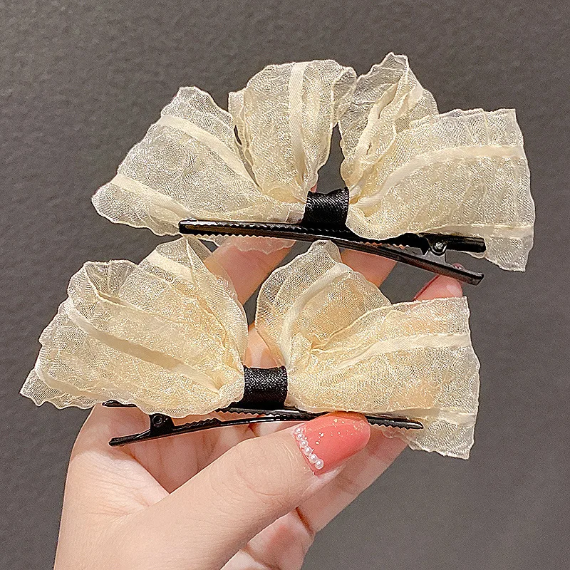 Korean Black White Lace Hair Bows Clips Vintage Bowknot Side Hairpin Cute Girls Barrettes Headdress Hair Accessories for Women
Korean Black White Lace Hair Bows Clips Vintage Bowknot Side Hairpin Cute Girls Barrettes Headdress Hair Accessories for Women