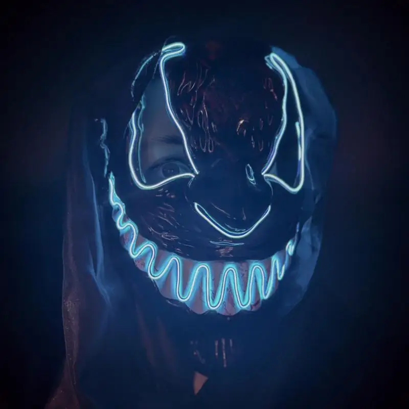 Halloween Horror Mask LED Luminous Mask Funny Devil Party Props Safe To Use Multiple Colour Halloween Cosplay Party Props
Halloween Horror Mask LED Luminous Mask Funny Devil Party Props Safe To Use Multiple Colour Halloween Cosplay Party Props