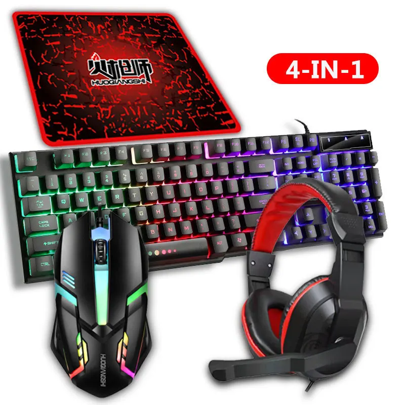 Light-emitting keyboard mouse headset four-in-one set wired game light-emitting keyboard and mouse combination set
Light-emitting keyboard mouse headset four-in-one set wired game light-emitting keyboard and mouse combination set