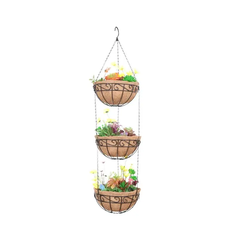 Baskets For Artificial Plant Flowerpot Basket Chain With Decorative Coco Liner Plant Flower Pot Suspending Basket With 3 Layers
Baskets For Artificial Plant Flowerpot Basket Chain With Decorative Coco Liner Plant Flower Pot Suspending Basket With 3 Layers