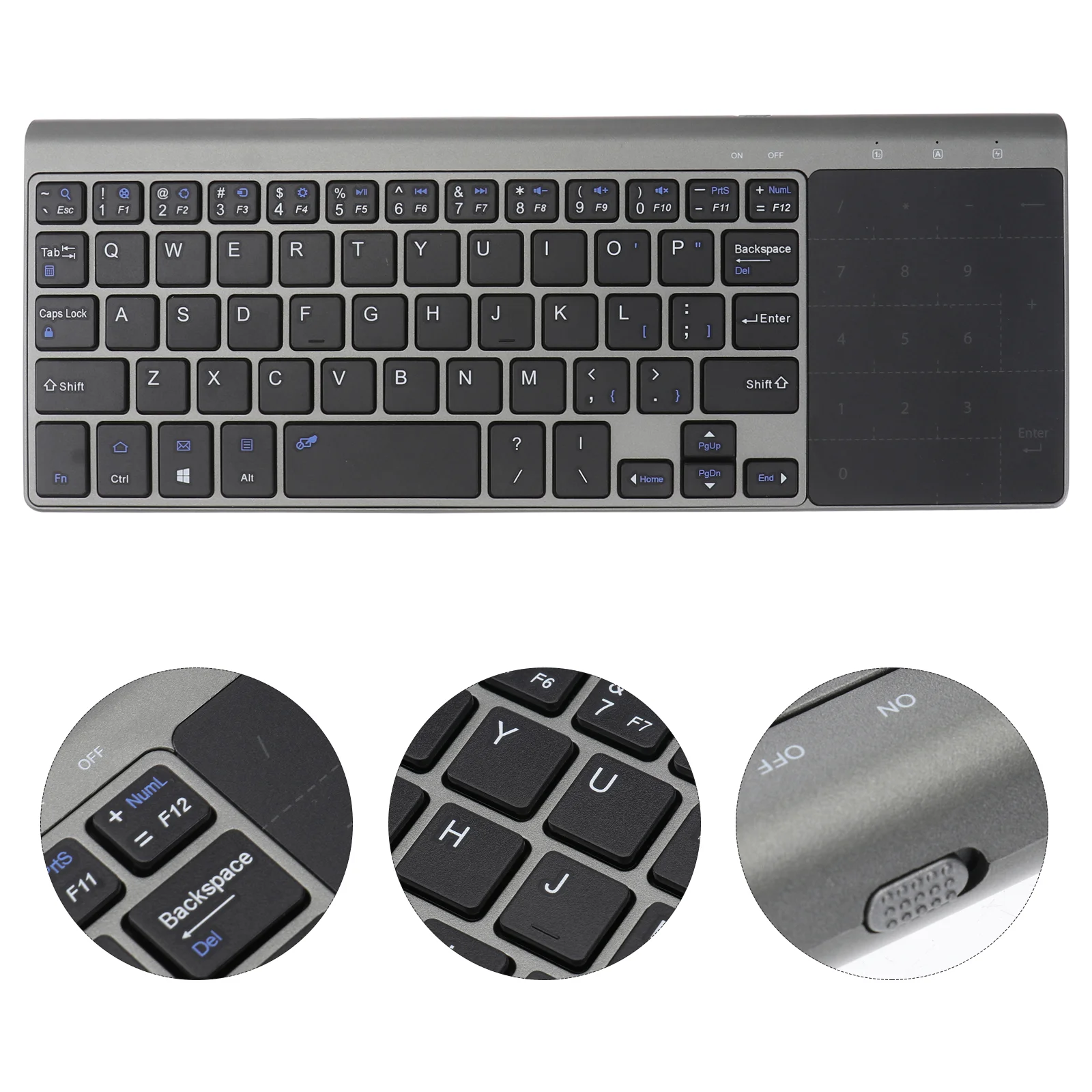 

Wireless Keyboard Ultrathin Silent Laptop Computer Accessory Abs Touchpad Office Wirless