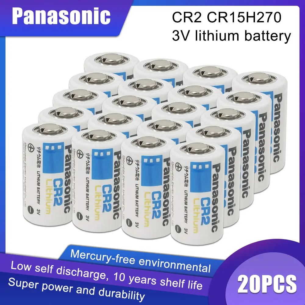

20PCS Panasonic CR2 Digital Camera Photographic Device LED Flashlight Battery CR15H270 DLCR2 ELCR2 3V Lithium Battery