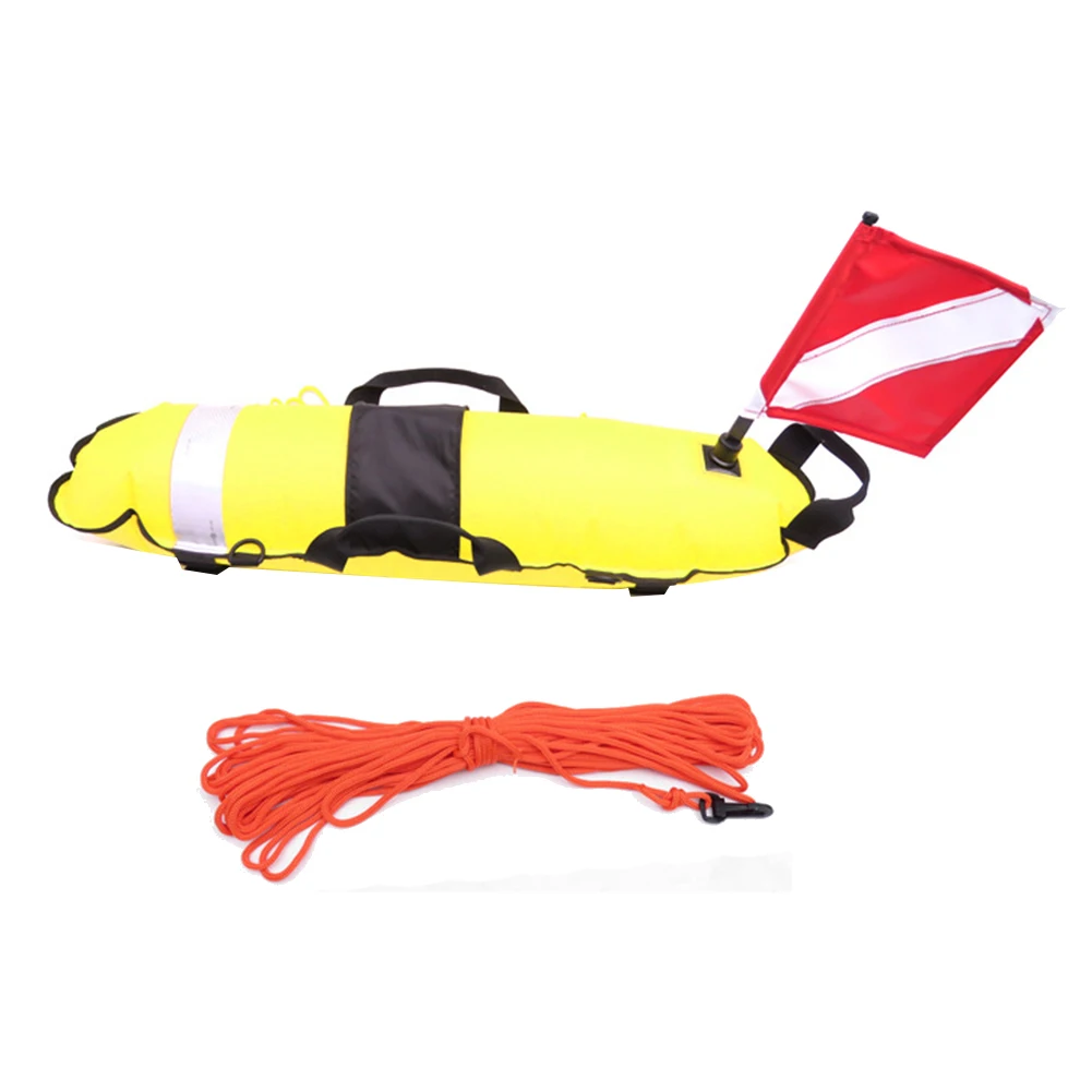 Inflation Safety Surface Marker Buoy Signal Float with Flag and Rope for Freediving Snorkeling Yellow
Inflation Safety Surface Marker Buoy Signal Float with Flag and Rope for Freediving Snorkeling Yellow
