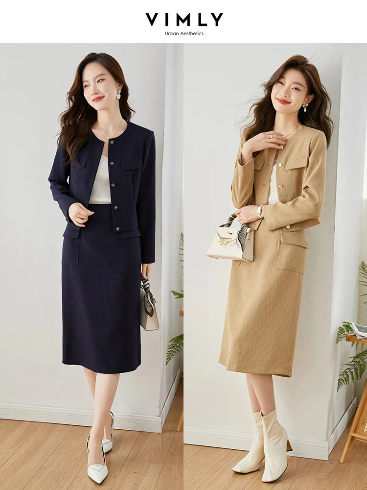 Vimly 2 Piece Sets Womens Outfits Matching A-line Skirt Spring 2023 New Elegant Office Lady Winter Warm Suit Short Jacket V7752
Vimly 2 Piece Sets Womens Outfits Matching A-line Skirt Spring 2023 New Elegant Office Lady Winter Warm Suit Short Jacket V7752