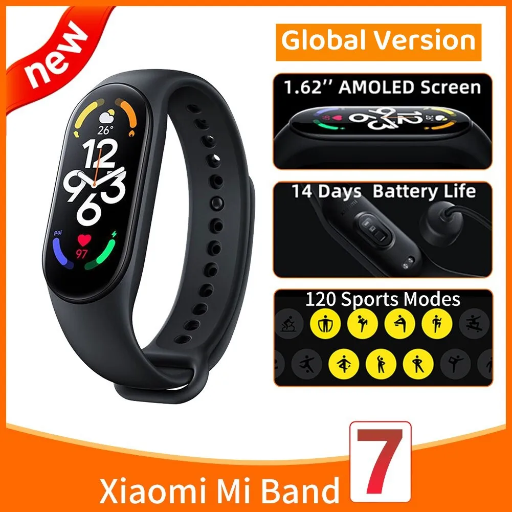 Xiaomi Mi Band 7 Smart Bracelet Global Version Bluetooth Waterproof Smart Band Heart Rate/Blood Oxygen Monitor Fitness Traker
Xiaomi Mi Band 7 Smart Bracelet Global Version Bluetooth Waterproof Smart Band Heart Rate/Blood Oxygen Monitor Fitness Traker
