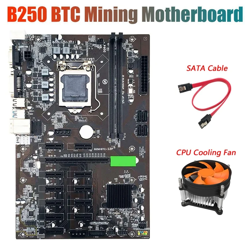 Материнская плата для майнинга BTC B250 с кулером охлаждения ЦП + кабель SATA 12 слотов для графической карты LGA 1151 DDR4 SATA3.0 для майнинга BTC
Материнская плата для майнинга BTC B250 с кулером охлаждения ЦП + кабель SATA 12 слотов для графической карты LGA 1151 DDR4 SATA3.0 для майнинга BTC