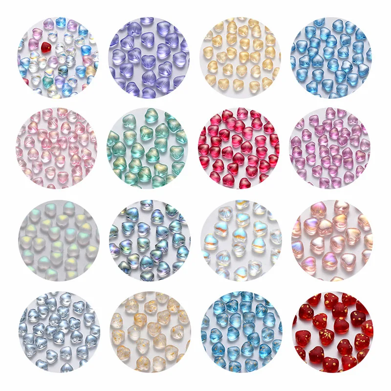 100PCS Transparent Spray Painted Glass Beads Heart with Glitter Powder/AB Color Plated Mixed Color 6x6x4mm Hole: 0.7mm
100PCS Transparent Spray Painted Glass Beads Heart with Glitter Powder/AB Color Plated Mixed Color 6x6x4mm Hole: 0.7mm