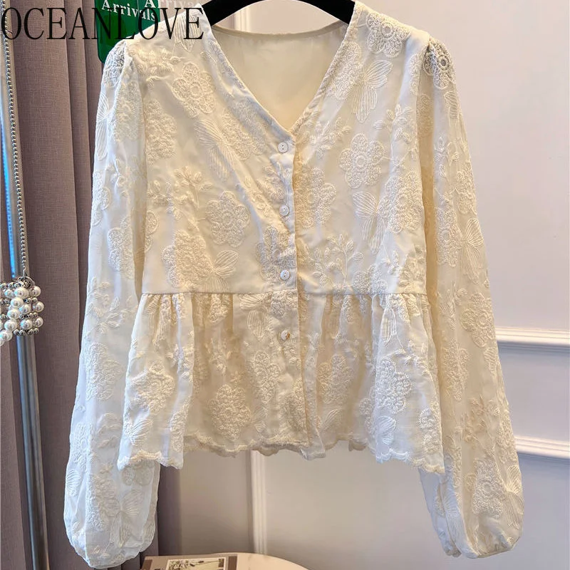 Sweet Blouses Women Tops V Neck Spring Autumn Sweet Elegant Blusas Mujer Korean ashion Casual Short Shirts
Sweet Blouses Women Tops V Neck Spring Autumn Sweet Elegant Blusas Mujer Korean ashion Casual Short Shirts