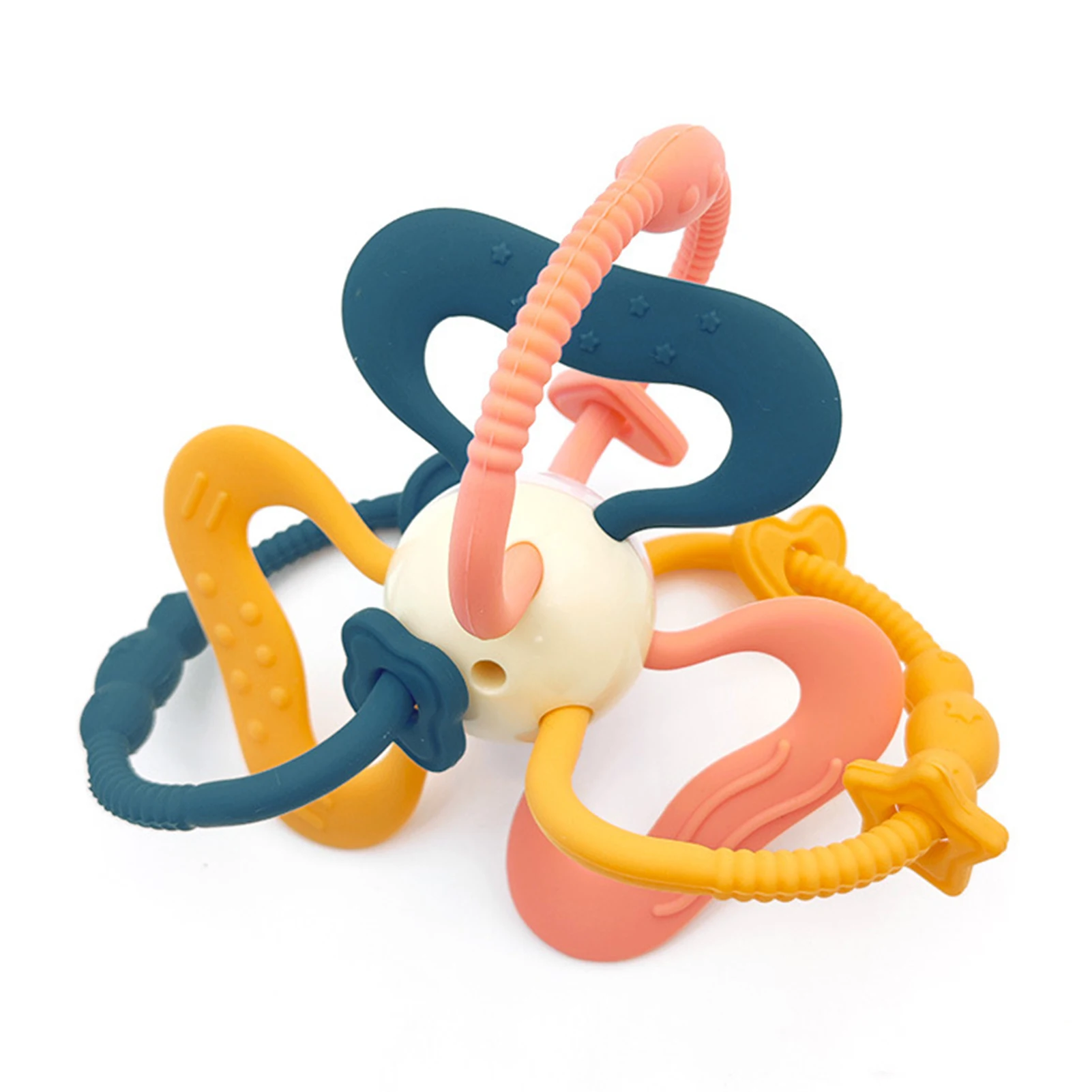 Soft Teeth Rattle Ball Toys Classic Rattle And Teether Grasping Activity Toy For Infants & Toddlers Safe & Portable Soothe
Soft Teeth Rattle Ball Toys Classic Rattle And Teether Grasping Activity Toy For Infants & Toddlers Safe & Portable Soothe