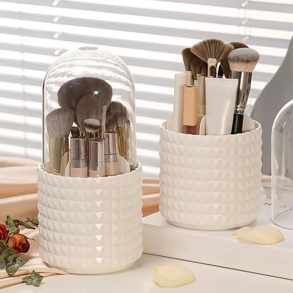 Transparent Rotary Makeup Organizer Pen Holder Dust Proof With Cover Desktop Cosmetics Storage Box Plastic Organizing Boxes
Transparent Rotary Makeup Organizer Pen Holder Dust Proof With Cover Desktop Cosmetics Storage Box Plastic Organizing Boxes