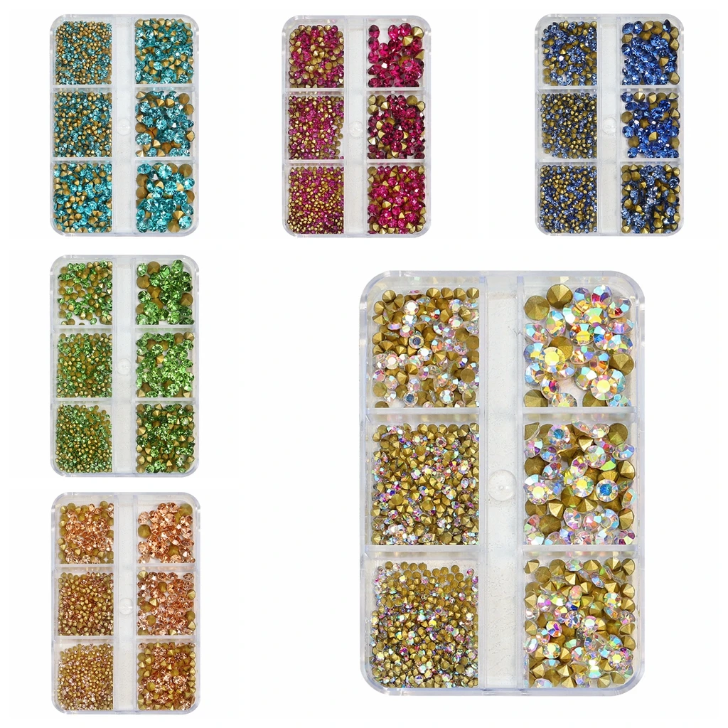 New Nail Art Diamond 6 Grid Box White Pink Pointed Bottom Diamond Glass Rhinestone Nail Jewelry
New Nail Art Diamond 6 Grid Box White Pink Pointed Bottom Diamond Glass Rhinestone Nail Jewelry
