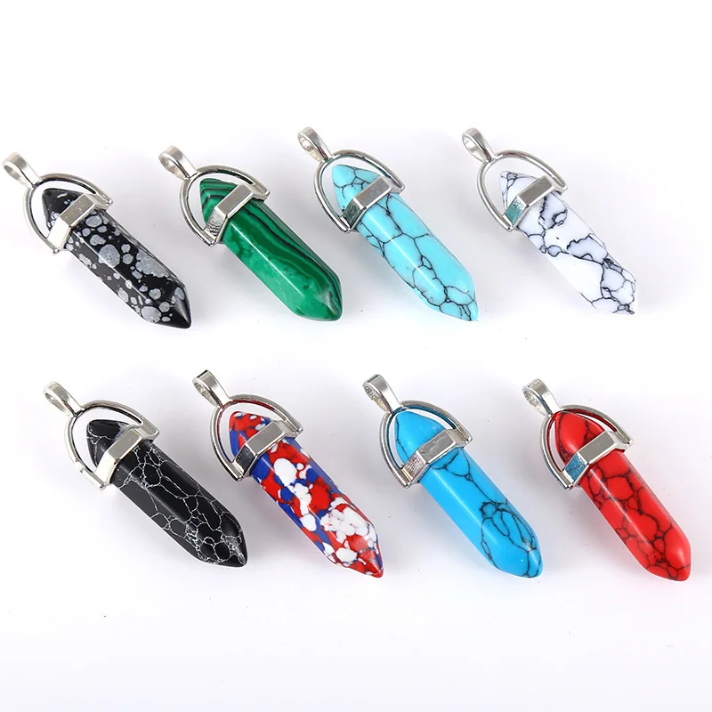 5Pcs/Lot Hexagonal Column Turquoise Pendants Accessory Charms Necklace Handmade Making Findings Jewelry Free Give Rope Chain
5Pcs/Lot Hexagonal Column Turquoise Pendants Accessory Charms Necklace Handmade Making Findings Jewelry Free Give Rope Chain