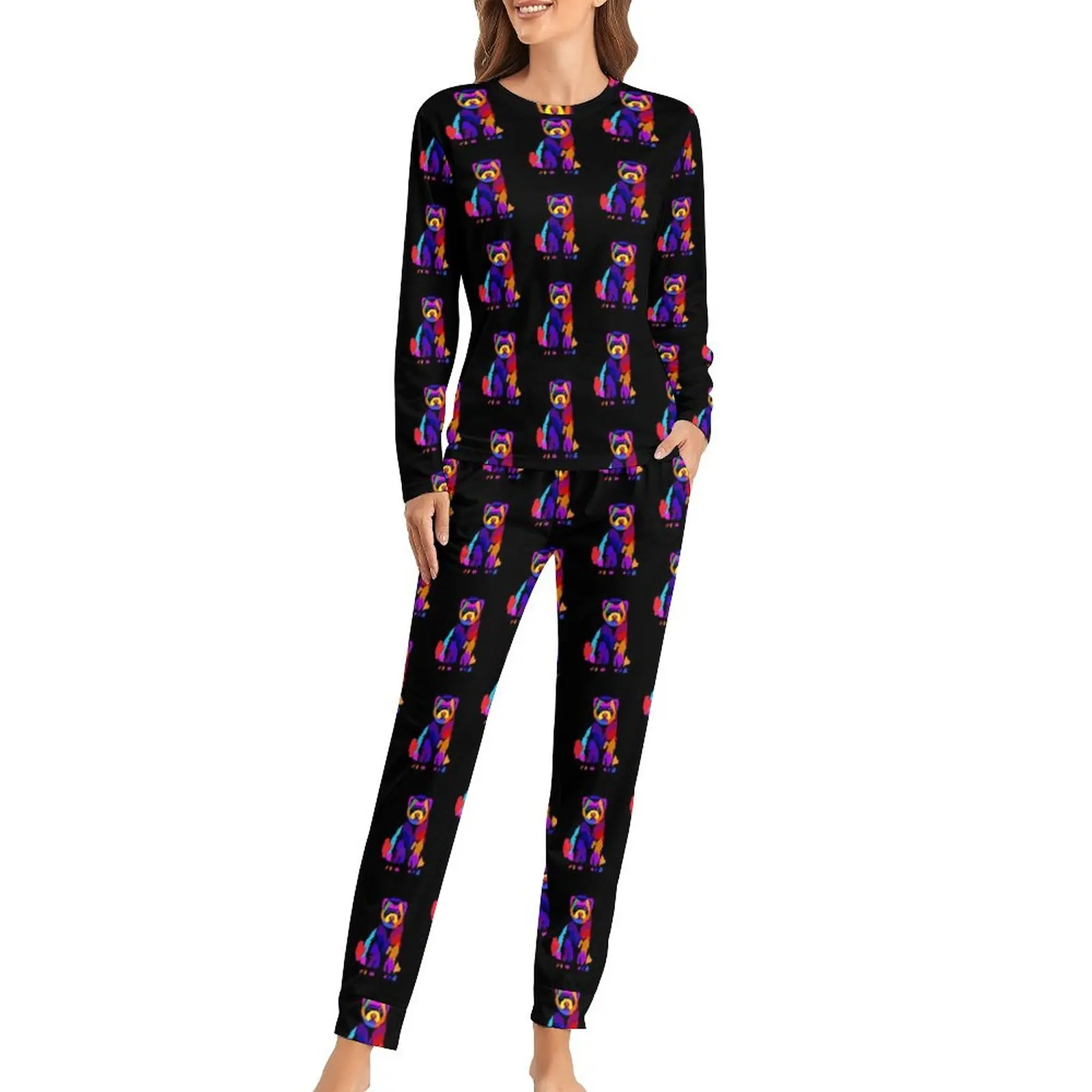 Pop Art Ferret Pajamas Mammal Animal Romantic Pajama Sets Female 2 Piece Sleep Oversized Pattern Sleepwear Gift Idea
Pop Art Ferret Pajamas Mammal Animal Romantic Pajama Sets Female 2 Piece Sleep Oversized Pattern Sleepwear Gift Idea