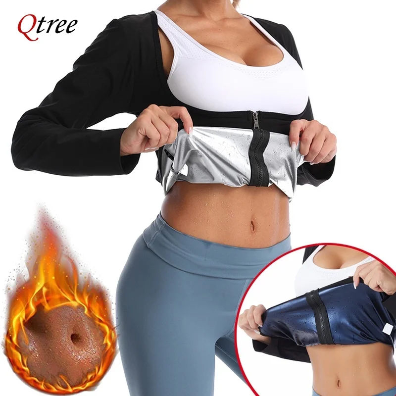 Women Sauna Waist Trainer Shirt for Sport Workout Corset Heat Body Shaper Slimming Long Sleeve Sweat Shirt Tops Hot Thermo Suits
Women Sauna Waist Trainer Shirt for Sport Workout Corset Heat Body Shaper Slimming Long Sleeve Sweat Shirt Tops Hot Thermo Suits