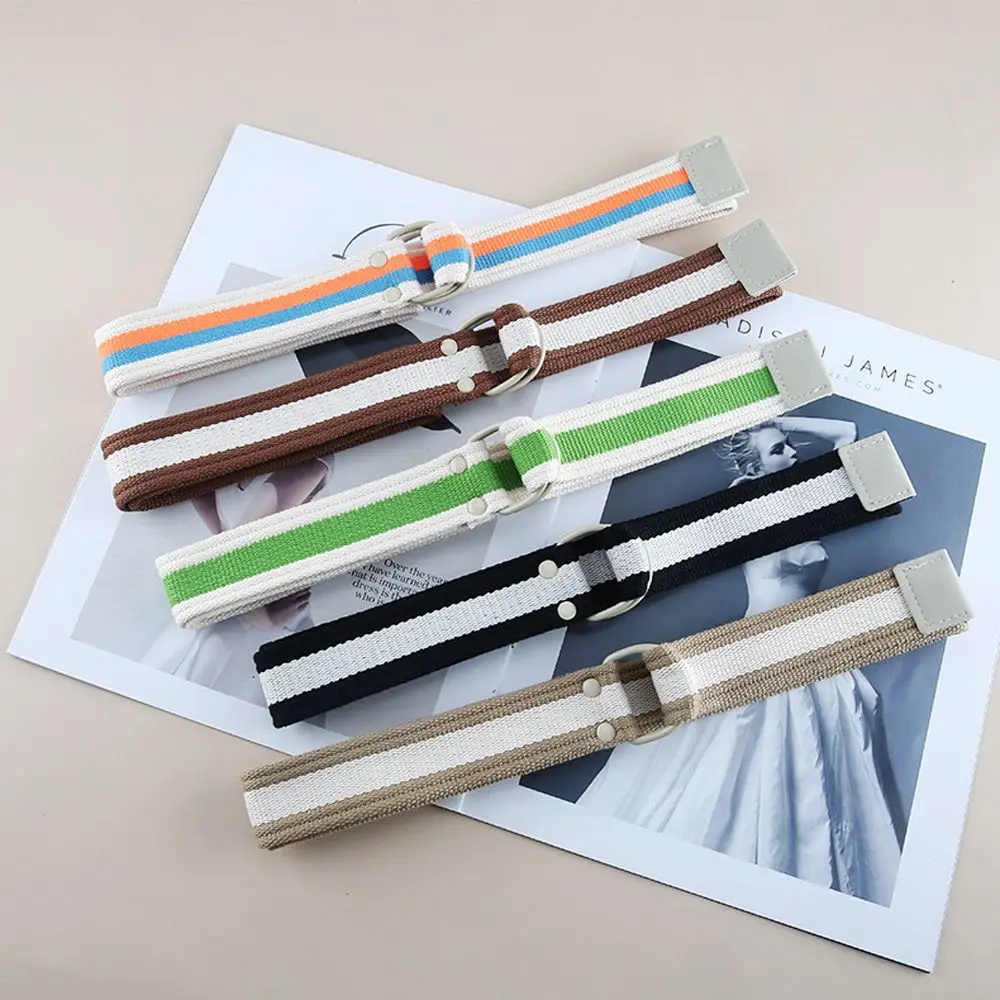 Women Fashion Strip Color Canvas Waist Belt Girls Student All-match Simple Band on Pants Double Buckle Casual Unique Adjustable
Women Fashion Strip Color Canvas Waist Belt Girls Student All-match Simple Band on Pants Double Buckle Casual Unique Adjustable
