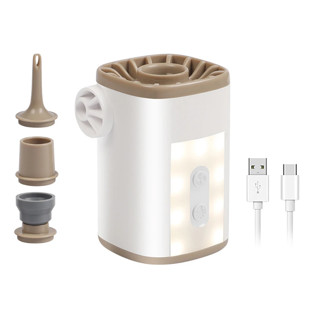 Camping Light Inflatable Pump with Type-C Interface High Power Tiny Portable Electric Pumps with Lamp Outdoor Supplies
Camping Light Inflatable Pump with Type-C Interface High Power Tiny Portable Electric Pumps with Lamp Outdoor Supplies