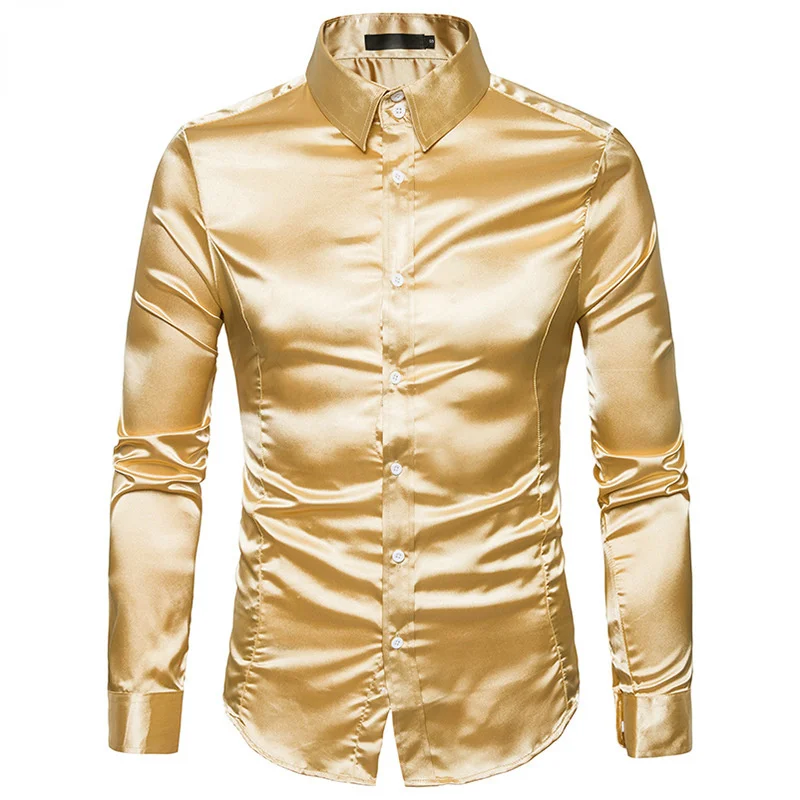 Autumn Fashion Satin Silk Blouse Button Up Dress Shirt Vintage White Long Sleeves Men Shirts Blusas Camisa Masculina Slim Fit
Autumn Fashion Satin Silk Blouse Button Up Dress Shirt Vintage White Long Sleeves Men Shirts Blusas Camisa Masculina Slim Fit