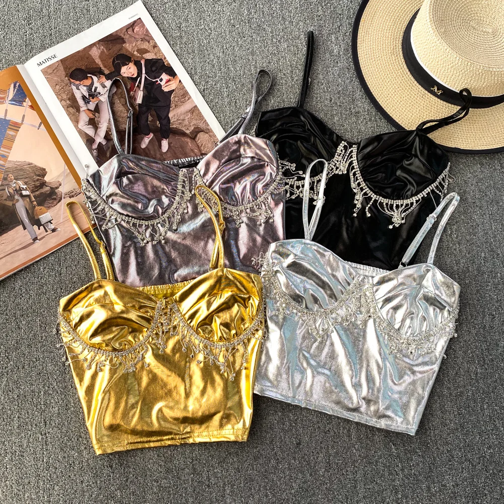 Foamlina Sexy Women Tank Top New Fashion Summer Adjustable Spaghetti Strap Sleeveless Rhinestone Tassels Slim Club Party Camis
Foamlina Sexy Women Tank Top New Fashion Summer Adjustable Spaghetti Strap Sleeveless Rhinestone Tassels Slim Club Party Camis