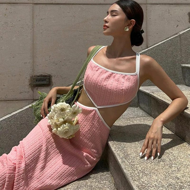 Women's 2022 summer new fashion sexy backless lace up slim cut out party dressvestidos
Women's 2022 summer new fashion sexy backless lace up slim cut out party dressvestidos