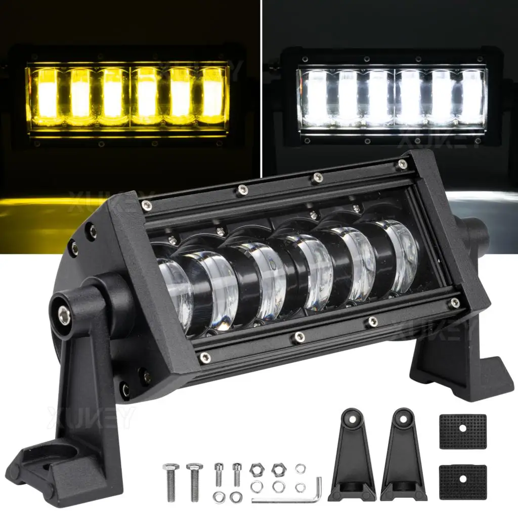8 INCH Led Bar Light White Yellow Dual-Color For Offroad 4WD ATV UTV Spotlight 12V 24V Driving Work Light Car Auxiliary Fog Lamp
8 INCH Led Bar Light White Yellow Dual-Color For Offroad 4WD ATV UTV Spotlight 12V 24V Driving Work Light Car Auxiliary Fog Lamp