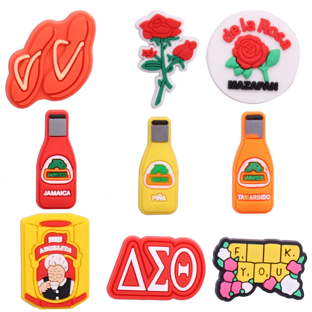 1-9PCS PVC Croc Jibz Buckle Fit Wristbands Slipper Rose Flower Shoe Charms Accessories Button Decorations Kids Party Xmas
1-9PCS PVC Croc Jibz Buckle Fit Wristbands Slipper Rose Flower Shoe Charms Accessories Button Decorations Kids Party Xmas